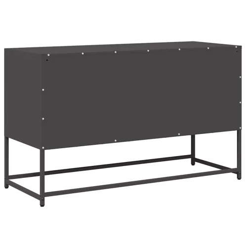 Fekete hidegen hengerelt acél TV-szekrény 100,5x39x60,5 cm