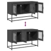 Fekete hidegen hengerelt acél TV-szekrény 100,5x39x60,5 cm
