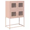Highboard rózsaszín 68x39x107 cm Acél