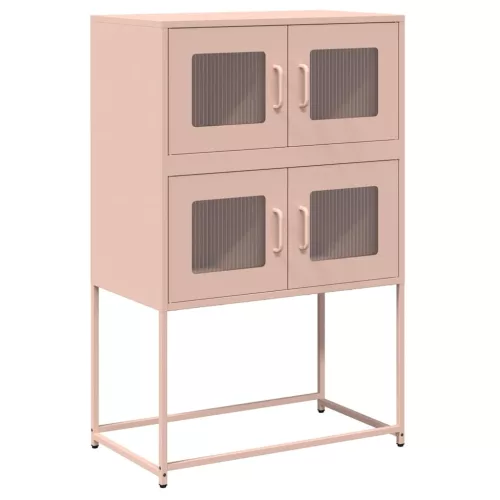Highboard rózsaszín 68x39x107 cm Acél