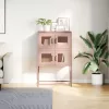 Highboard rózsaszín 68x39x107 cm Acél