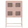 Highboard rózsaszín 68x39x107 cm Acél