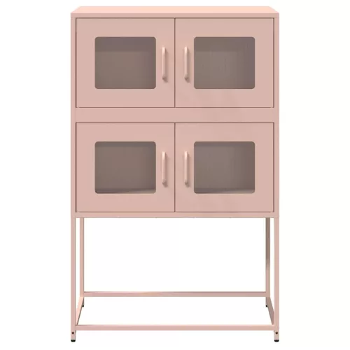 Highboard rózsaszín 68x39x107 cm Acél