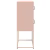 Highboard rózsaszín 68x39x107 cm Acél