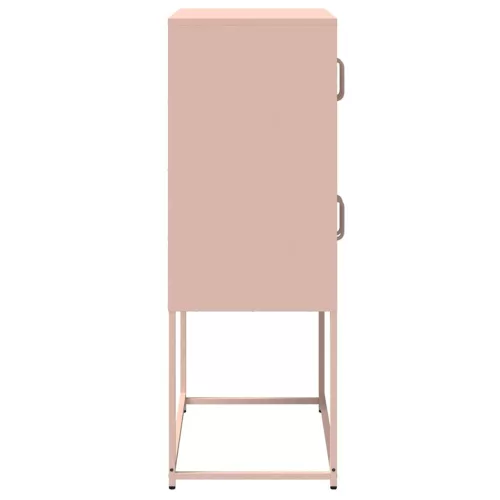 Highboard rózsaszín 68x39x107 cm Acél