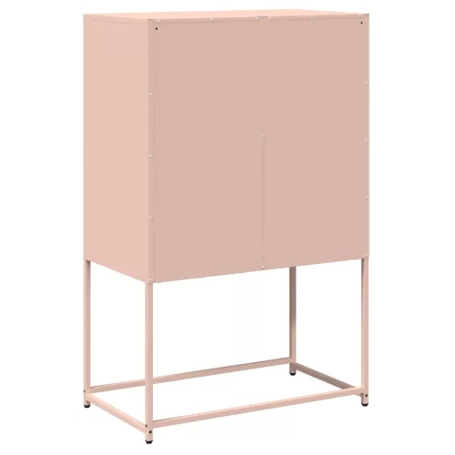Highboard rózsaszín 68x39x107 cm Acél