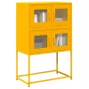 Highboard Mustársárga 68x39x107 cm Acél
