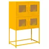Highboard Mustársárga 68x39x107 cm Acél