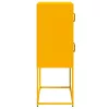 Highboard Mustársárga 68x39x107 cm Acél