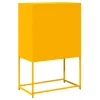 Highboard Mustársárga 68x39x107 cm Acél