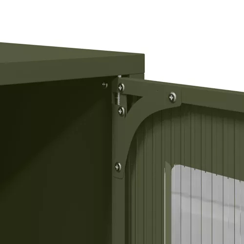 Highboard olívazöld 68x39x123 cm Acél