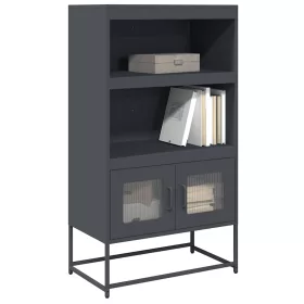Highboard antracit 68x39x123 cm Acél