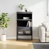 Highboard antracit 68x39x123 cm Acél
