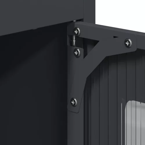 Highboard antracit 68x39x123 cm Acél