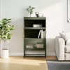Highboard olívazöld 68x39x123 cm Acél