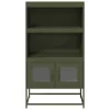 Highboard olívazöld 68x39x123 cm Acél