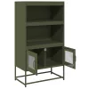 Highboard olívazöld 68x39x123 cm Acél