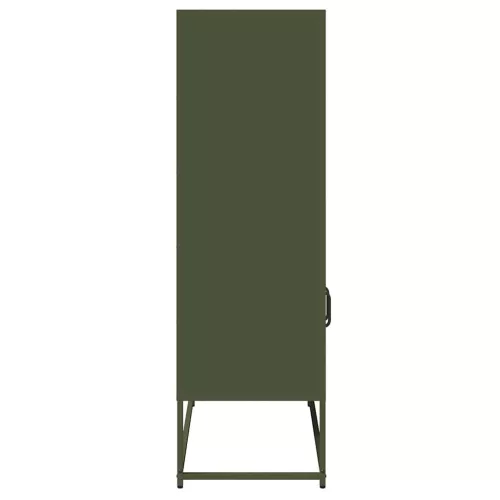 Highboard olívazöld 68x39x123 cm Acél