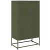 Highboard olívazöld 68x39x123 cm Acél