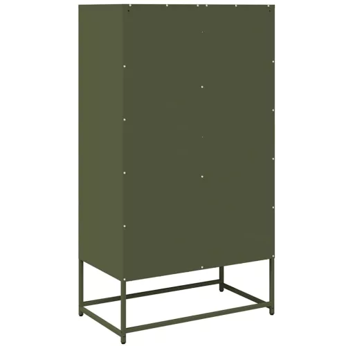 Highboard olívazöld 68x39x123 cm Acél