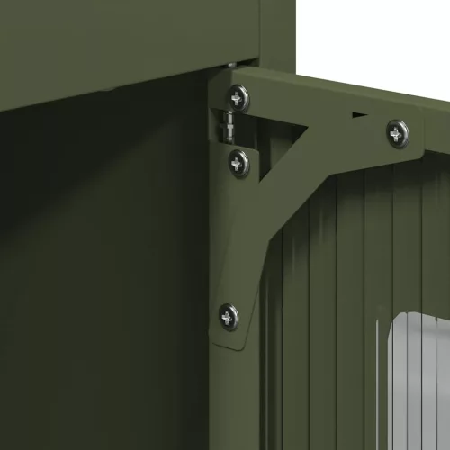 Highboard olívazöld 68x39x123 cm Acél