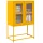 Highboard Mustársárga 68x39x107 cm Acél