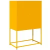 Highboard Mustársárga 68x39x107 cm Acél