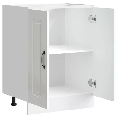 Mosogató aljzat szekrény Kalmar magasfényű fehér 60x46x81,5 cm