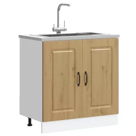   Mosogató sljzat szekrény Kalmar kézműves tölgy 80x46x81,5 cm