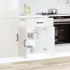 Konyhai alapszekrény Kalmar magasfényű fehér színű műfa