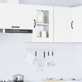   Konyhai fali szekrény üvegajtóval Kalmar fehér színű műfa