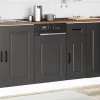 Mosogatógép panel Kalmar Fekete 45x1,5x67 cm mérnöki fa