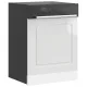 Mosogatógép panel Kalmar magasfényű fehér 60x1,5x67 cm gépi fa