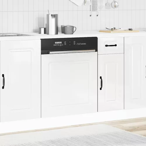 Mosogatógép panel Kalmar magasfényű fehér 60x1,5x67 cm gépi fa