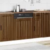 Mosogatógép panel Lucca barna tölgyfa színű fából készült műfa