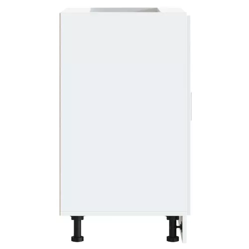 Porto magasfényű fehér szerelt fa konyhai alapszekrény