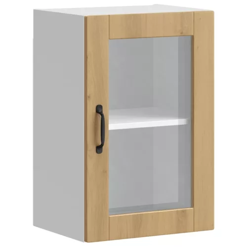Konyhai fali szekrény üvegajtóval "Porto" Artisan Oak