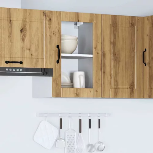 Konyhai fali szekrény üvegajtóval "Porto" Artisan Oak