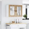 Konyhai fali szekrény üvegajtóval "Porto" Artisan Oak