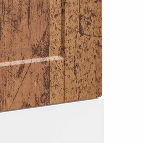 Mosogatógép panel "Porto" Régi fa 45x1,5x67 cm Műanyag fa