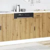 Mosogatógép panel Porto kézműves tölgy mérnöki faanyagok