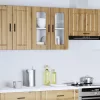 Konyhai fali szekrény üvegajtóval "Porto" Artisan Oak