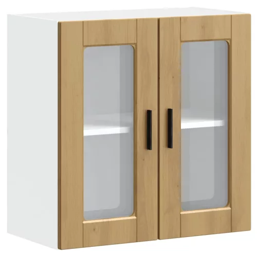 Konyhai fali szekrény üvegajtóval "Porto" Artisan Oak