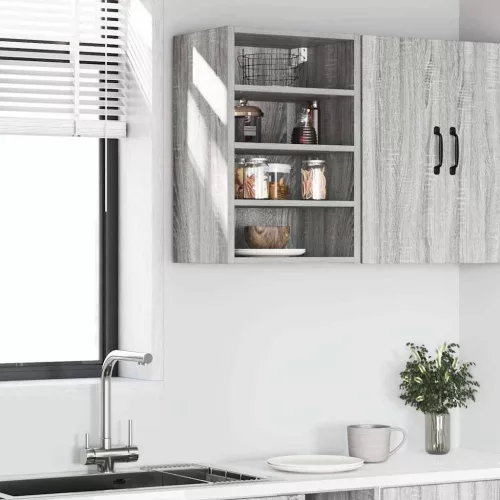 “Riga” szürke sonoma színű szerelt fa függőszekrény
