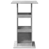 Betonszürke szerelt fa bárasztal tárolóval 60 x 60 x 102 cm