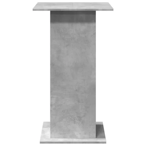 Betonszürke szerelt fa bárasztal tárolóval 60 x 60 x 102 cm