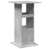Betonszürke szerelt fa bárasztal tárolóval 60 x 60 x 102 cm