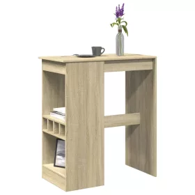   Sonoma tölgy szerelt fa bárasztal tárolókkal 90x47,5x103,5 cm