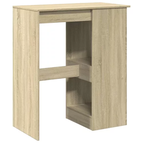 Sonoma tölgy szerelt fa bárasztal tárolókkal 90x47,5x103,5 cm