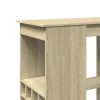 Sonoma tölgy szerelt fa bárasztal tárolókkal 90x47,5x103,5 cm